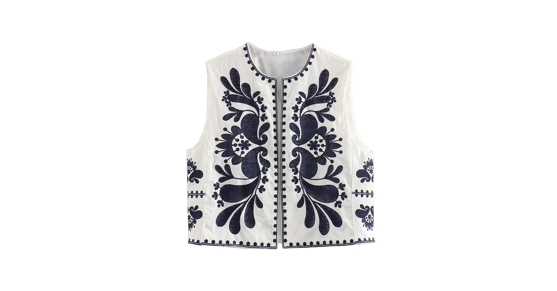 トップス vintage flower vest Amazon.com: Michellecmm Women's Vintage Embroidered Floral